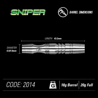 Winmau Sniper 20 gram 90% Tungsten alloy SOFT TIP