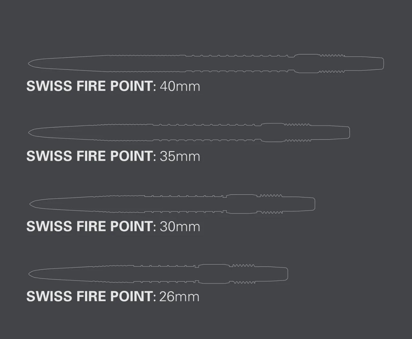 Target Swiss Fire Point Steel Point - Silver 40mm