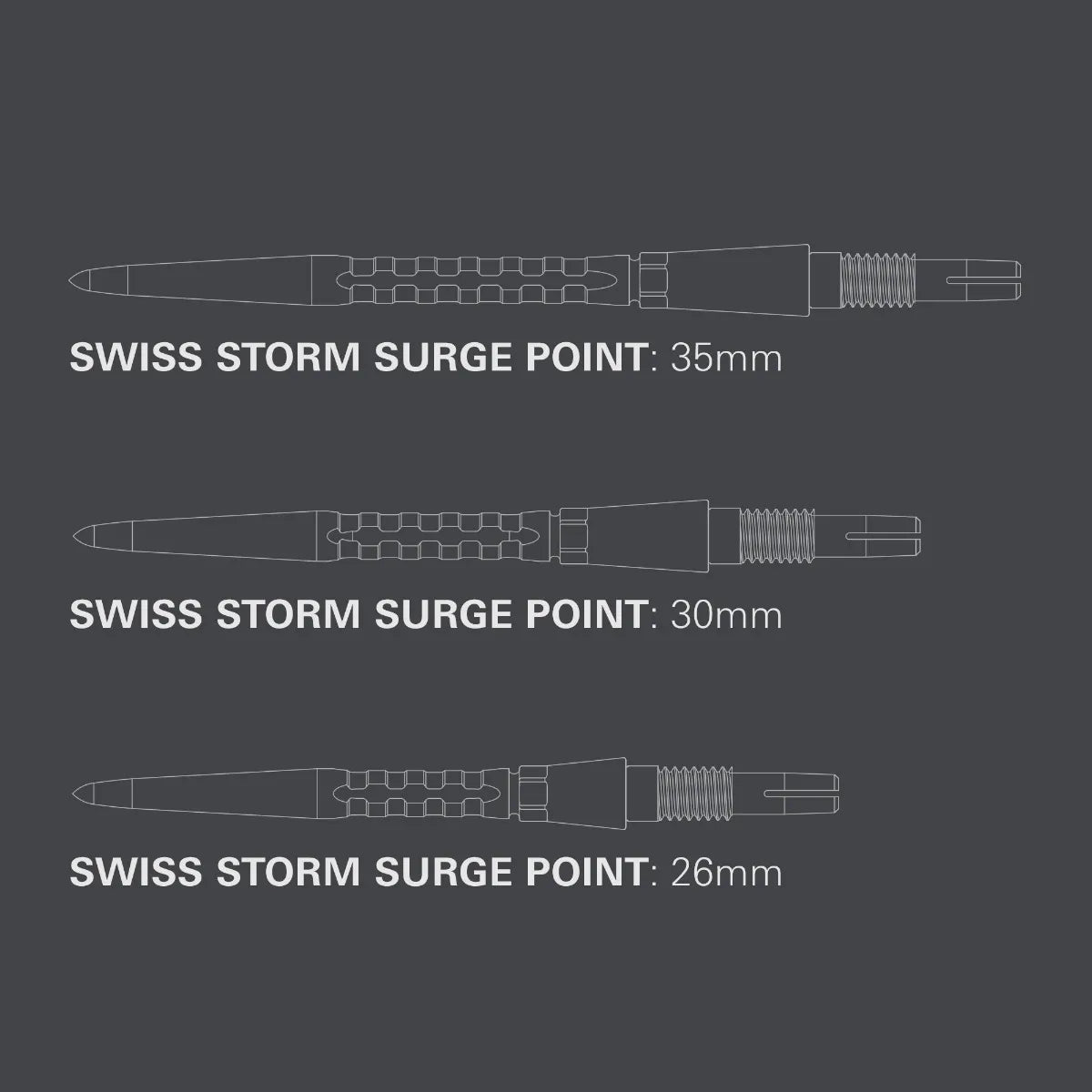 Target Swiss Storm Surge Point - Gold 35mm