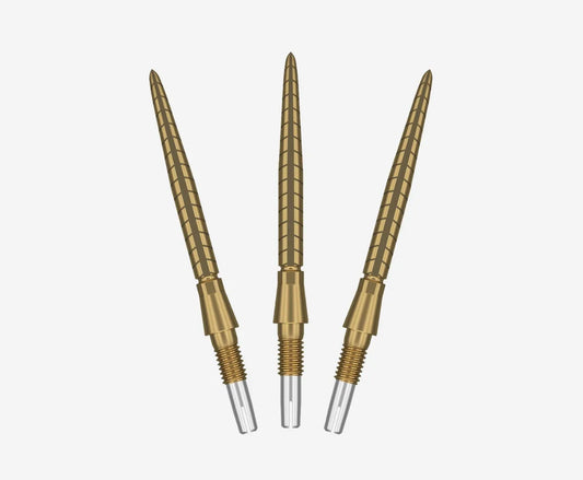 Target Swiss Storm Quartz Steel Point - Gold 30mm
