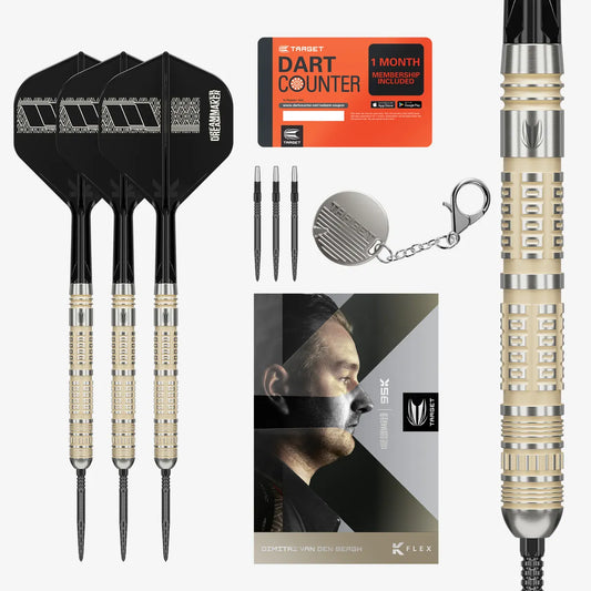 Target Dimitri Van Den Bergh 95K Swiss Point Steel Tip Darts - 23gm