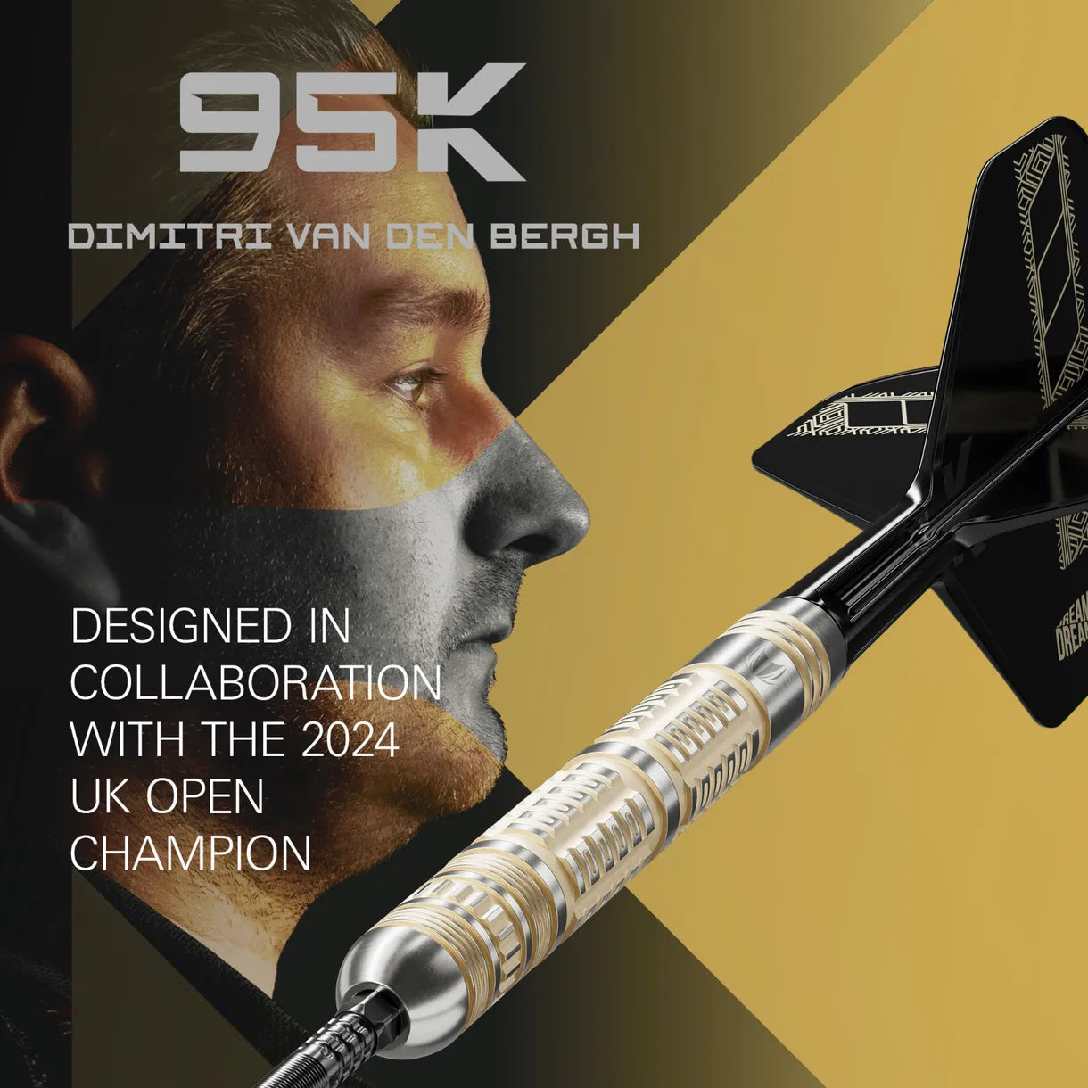 Target Dimitri Van Den Bergh 95K Swiss Point Steel Tip Darts - 23gm