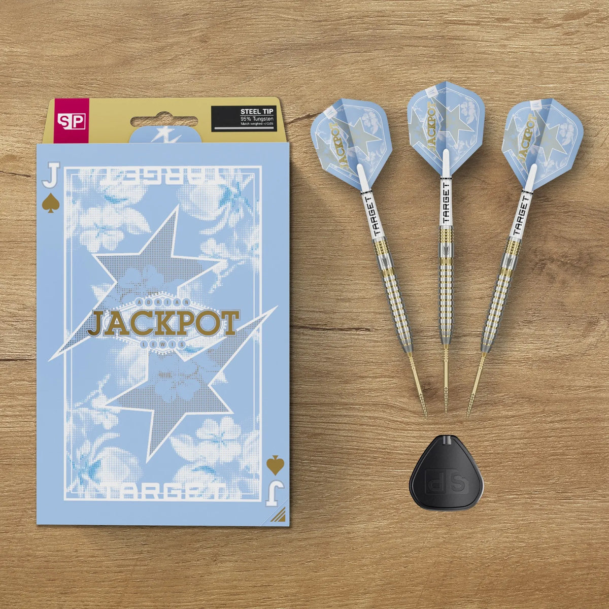 Target Adrian Lewis (Jackpot) Showdown Swiss Point 95% Tungsten Steel Tip Darts - 25gm