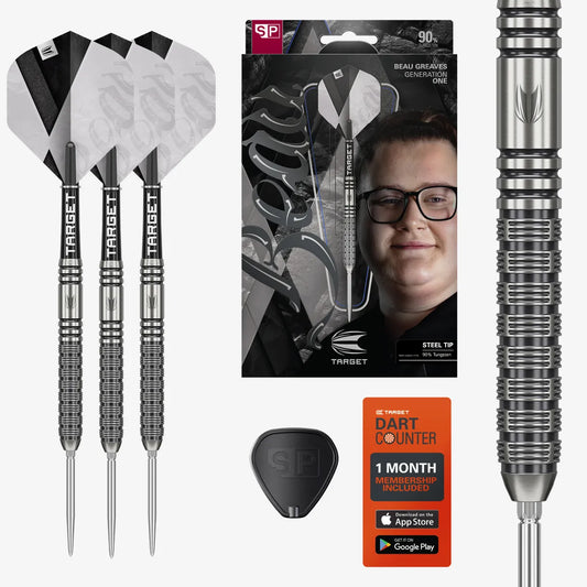 Target Beau Greaves G1 Swiss Point Steel Tip Darts - 23gm