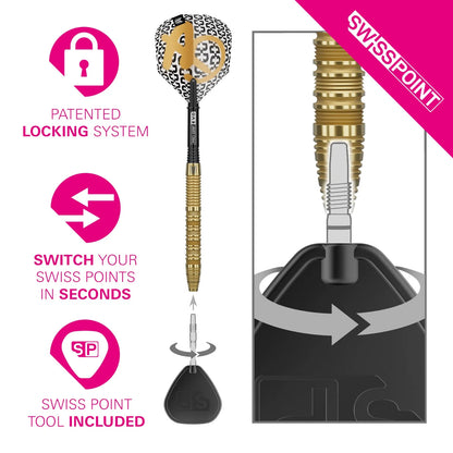 Target Bolide Envy 01 Swiss Point Steel Tip Darts 90% Tungsten 22g