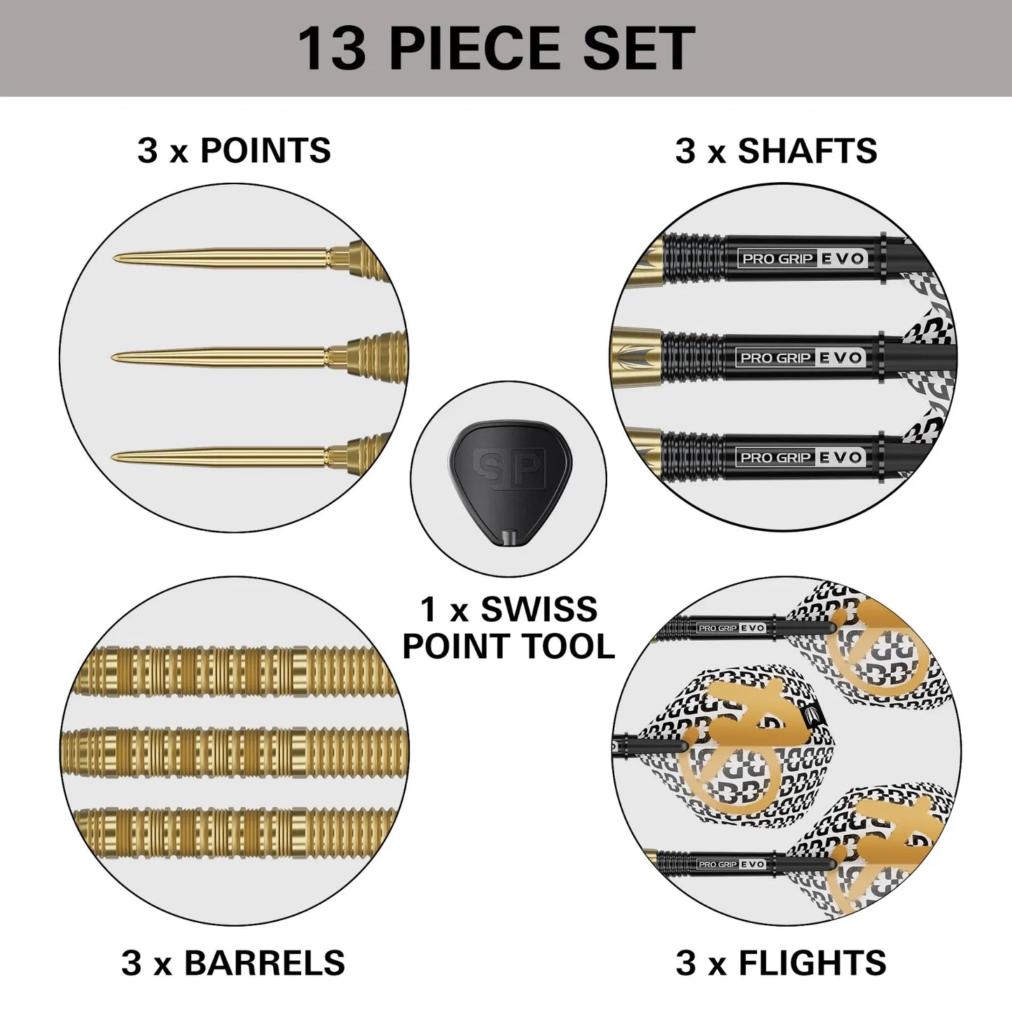 Target Bolide Envy 01 Swiss Point Steel Tip Darts 90% Tungsten 22g