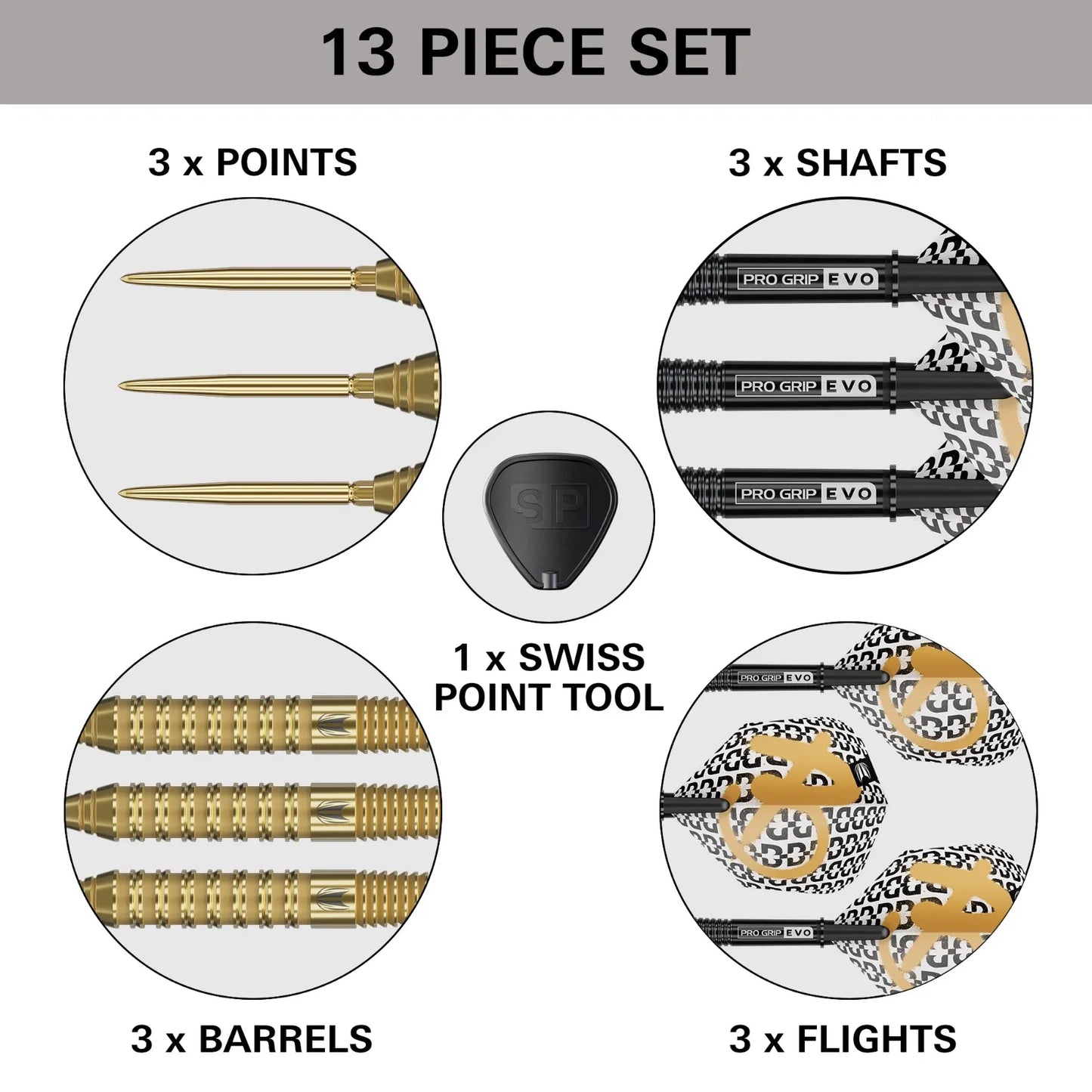 Target Bolide Envy 02 Swiss Point Steel Tip Darts 90% Tungsten 22g