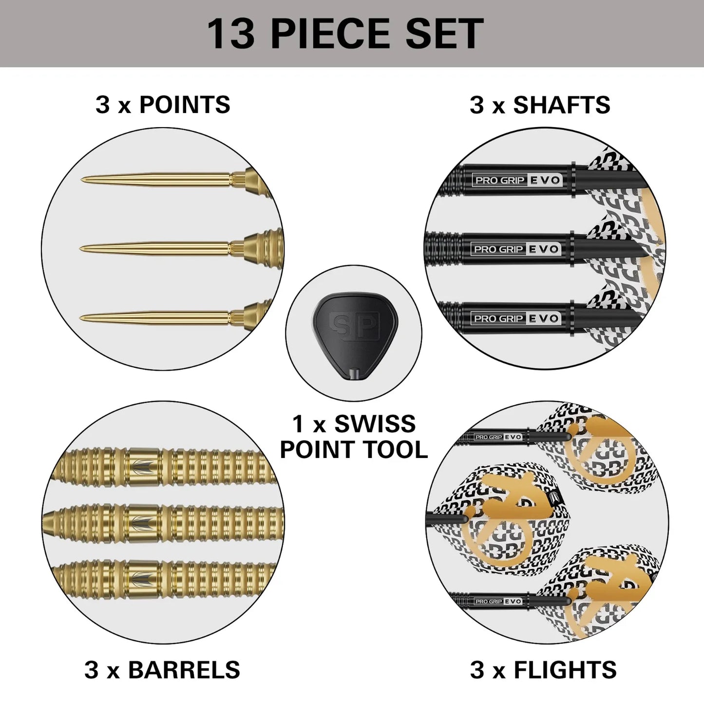 Target Bolide Envy 03 Swiss Point Steel Tip Darts 90% Tungsten 22g
