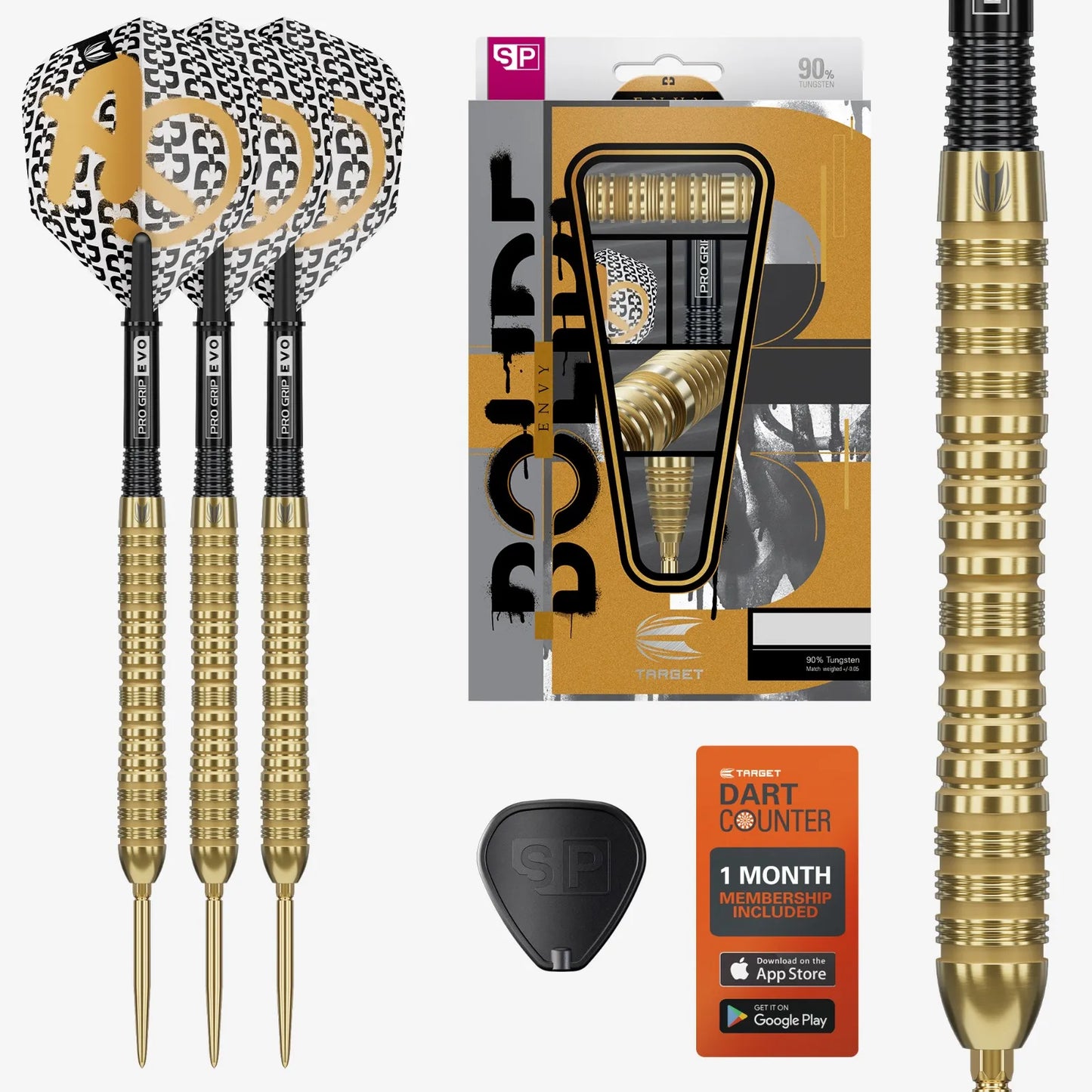 Target Bolide Envy 04 Swiss Point Steel Tip Darts 90% Tungsten 21g