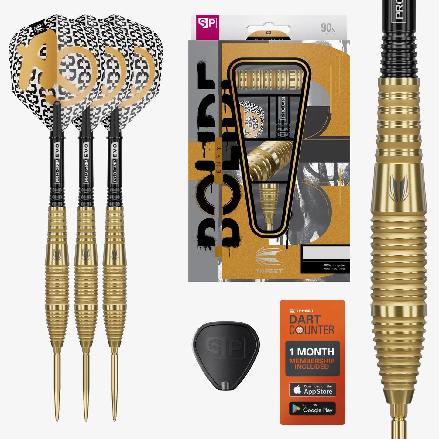Target Bolide Envy 05 Swiss Point Steel Tip Darts 90% Tungsten 22g