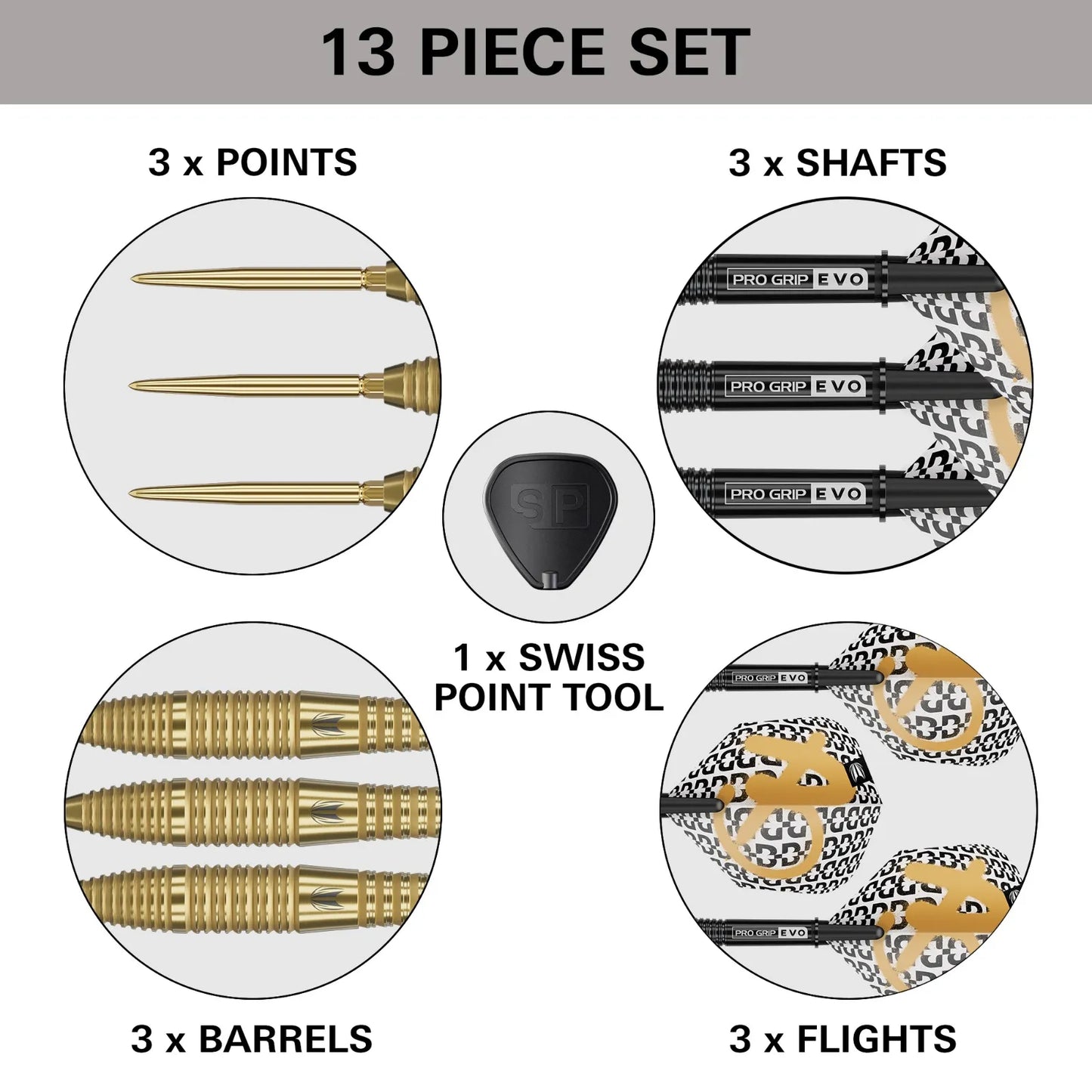 Target Bolide Envy 05 Swiss Point Steel Tip Darts 90% Tungsten 22g