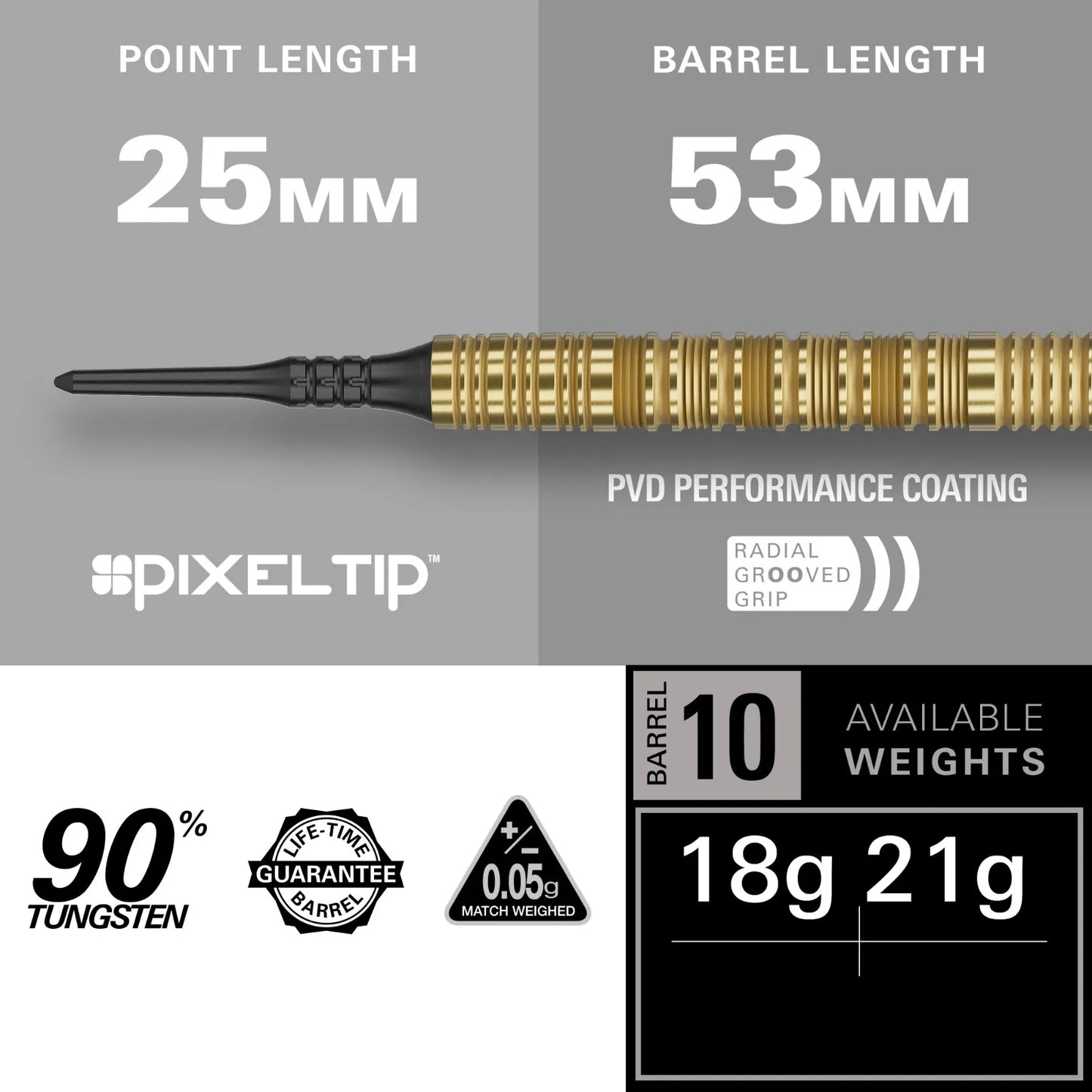 Target Bolide Envy Soft Tip Darts 90% Tungsten 18g