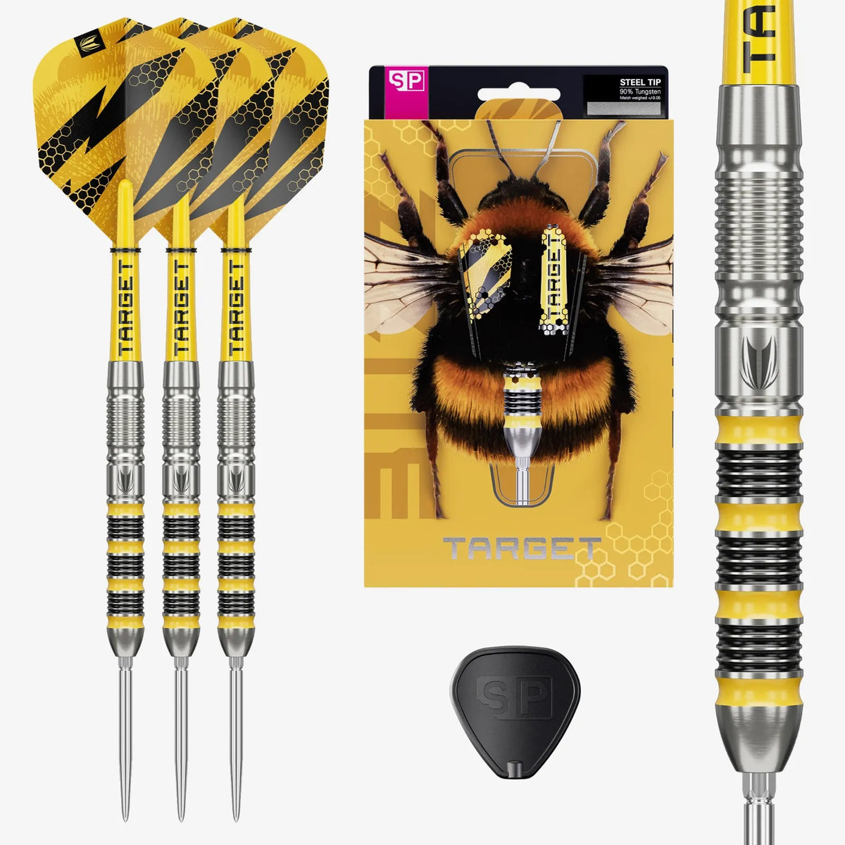 Target Buzz 01 Swiss Point Steel Tip Darts 90% Tungsten 23g