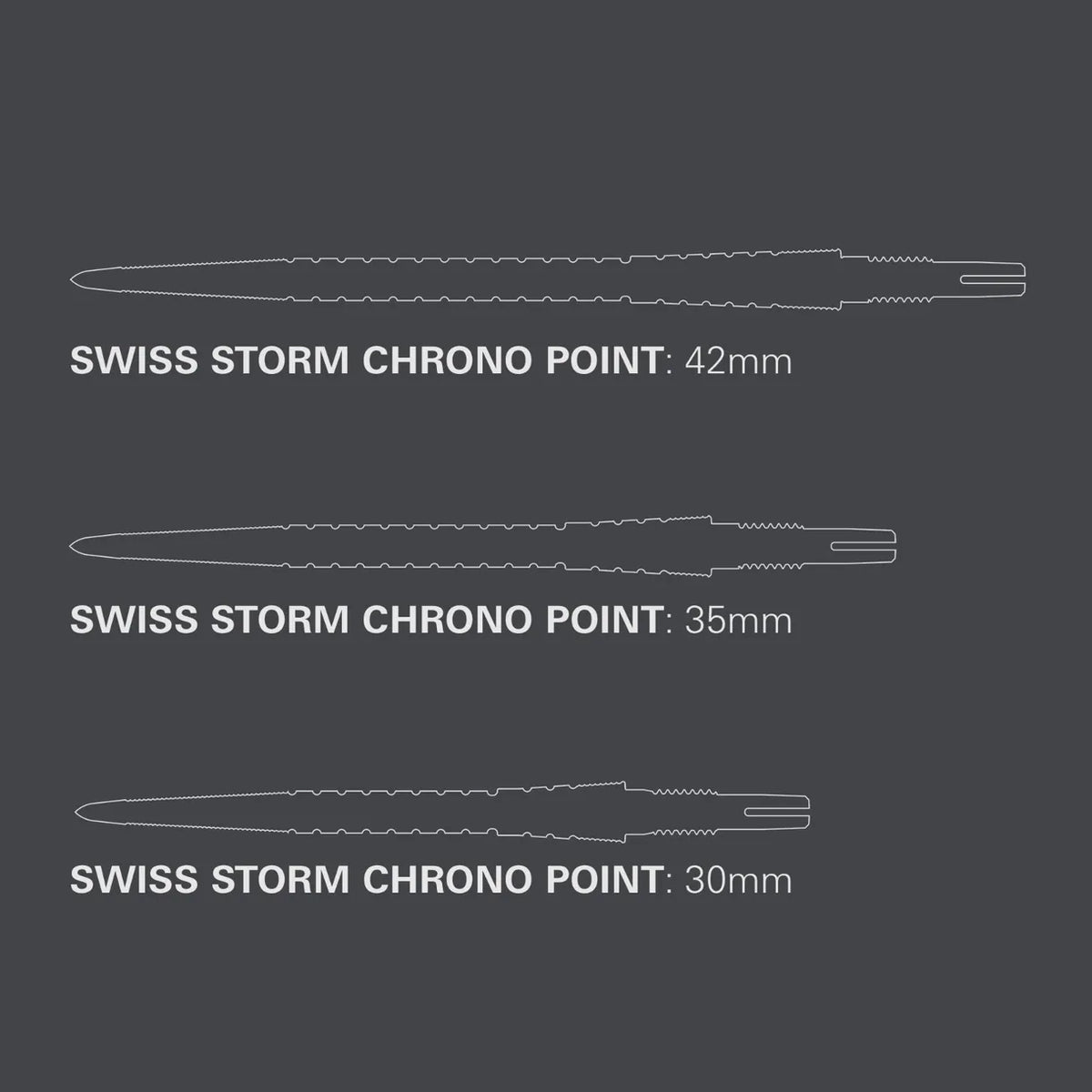 Target Swiss Storm Chrono Steel Point - Silver 42mm
