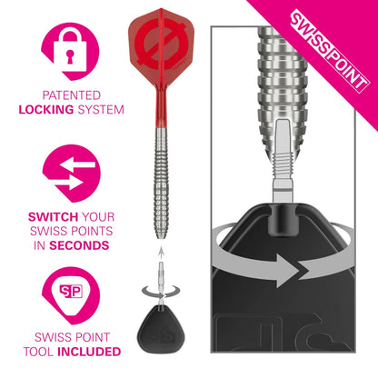 Target Group Ø 01 Swiss Point Steel Tip Darts 90% Tungsten 24g