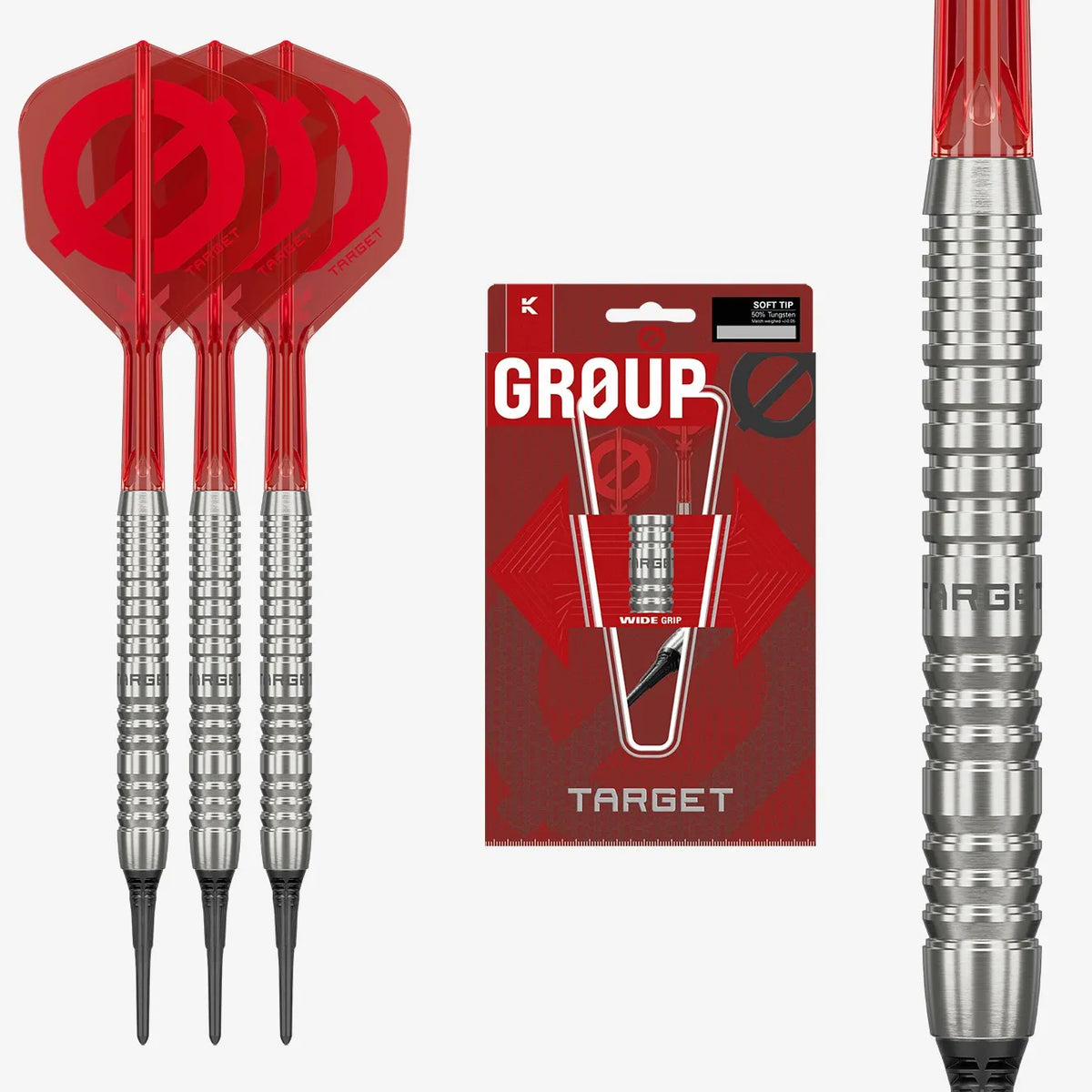 Target Group Ø 12 Soft Tip Darts 90% Tungsten 18g