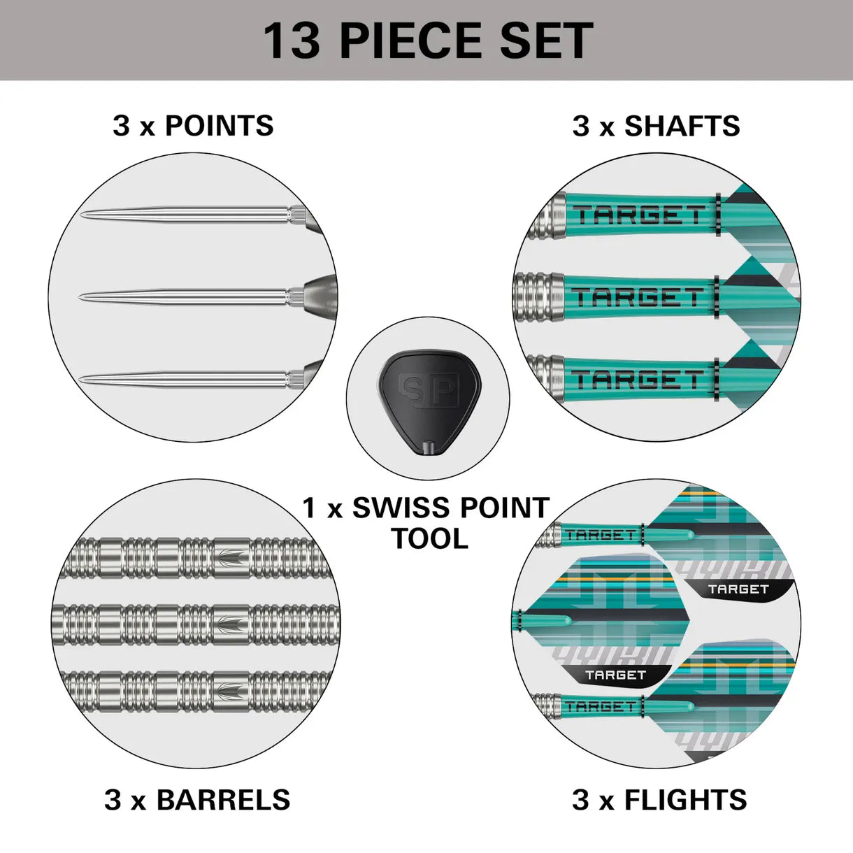 Target Hydro 02 Swiss Point Steel Tip Darts - 25gm