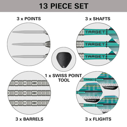 Target Hydro 02 Swiss Point Steel Tip Darts - 25gm
