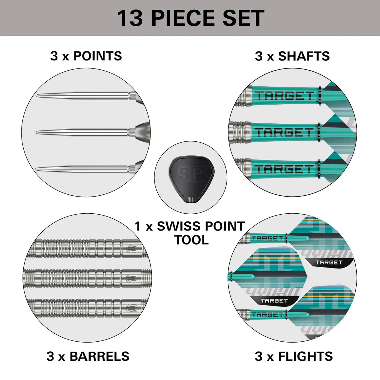 Target Hydro 03 Swiss Point Steel Tip Darts - 24gm