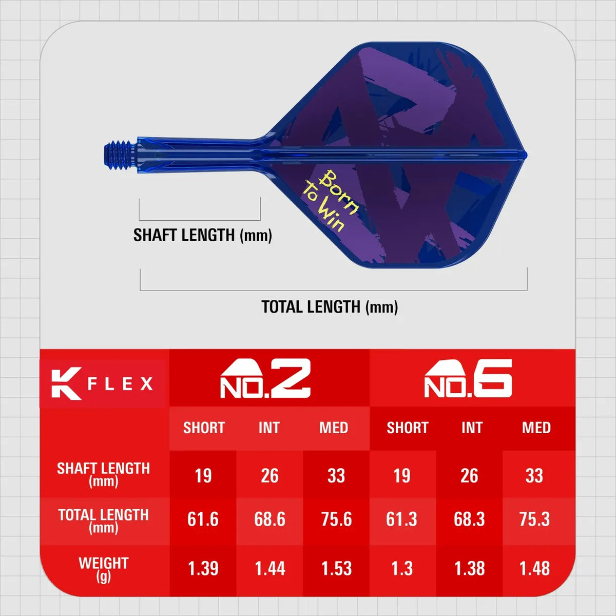 Target Luke Littler Born to Win K-Flex Flight System No. 2 Medium
