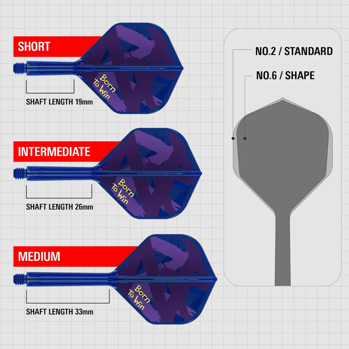 Target Luke Littler Born to Win K-Flex Flight System No. 2 Medium
