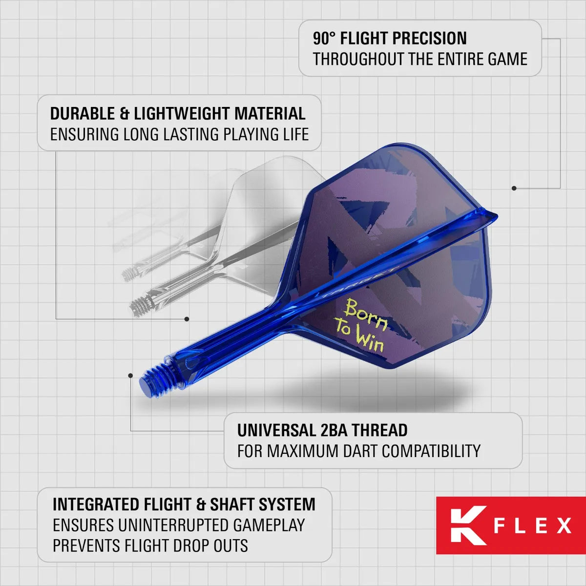 Target Luke Littler Born to Win K-Flex Flight System No. 6 Intermediate