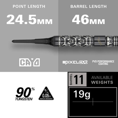 Target Luke Littler Nuke Fallout Soft Tip Darts 90% Tungsten 19g