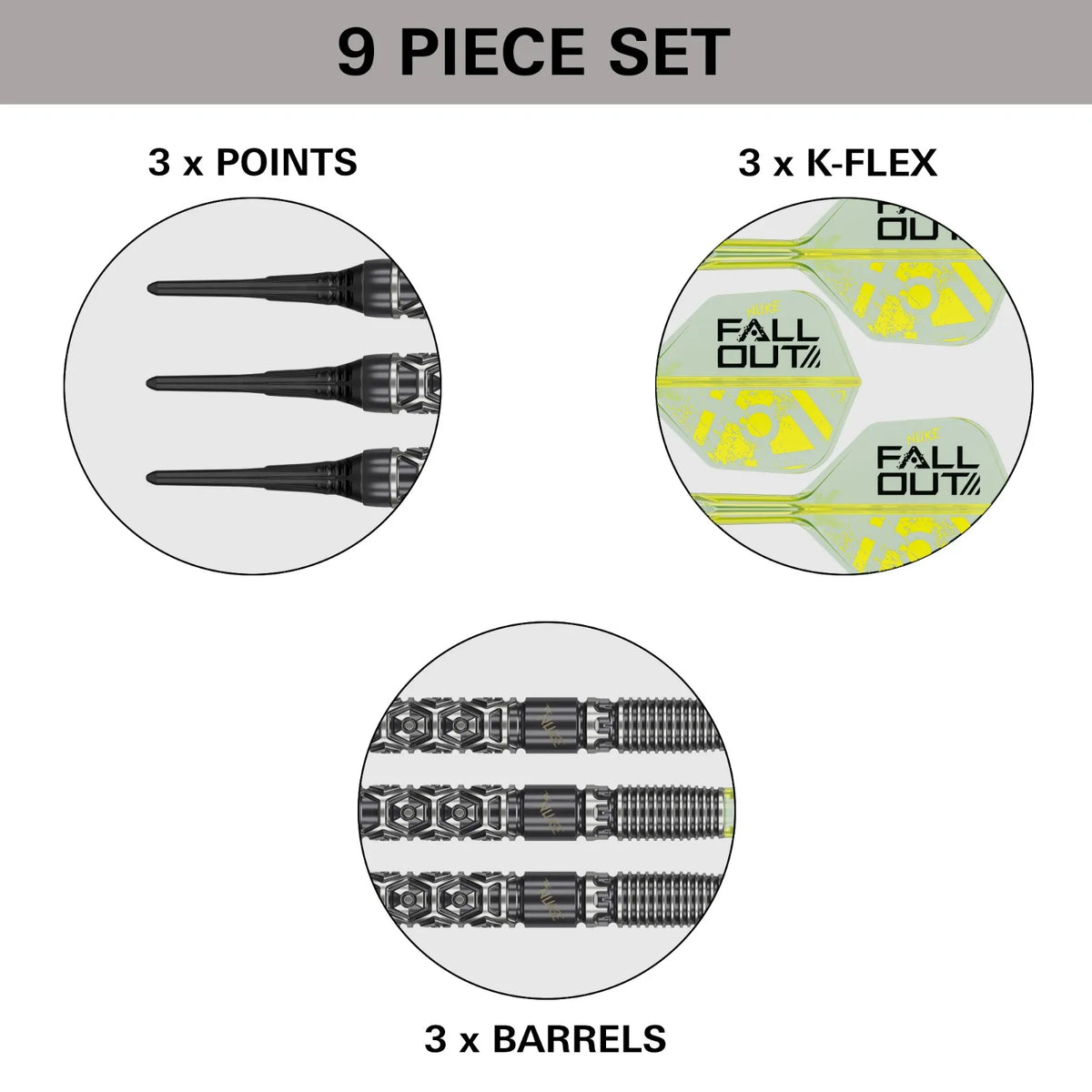 Target Luke Littler Nuke Fallout Soft Tip Darts 90% Tungsten 19g