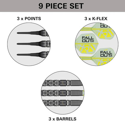 Target Luke Littler Nuke Fallout Soft Tip Darts 90% Tungsten 19g