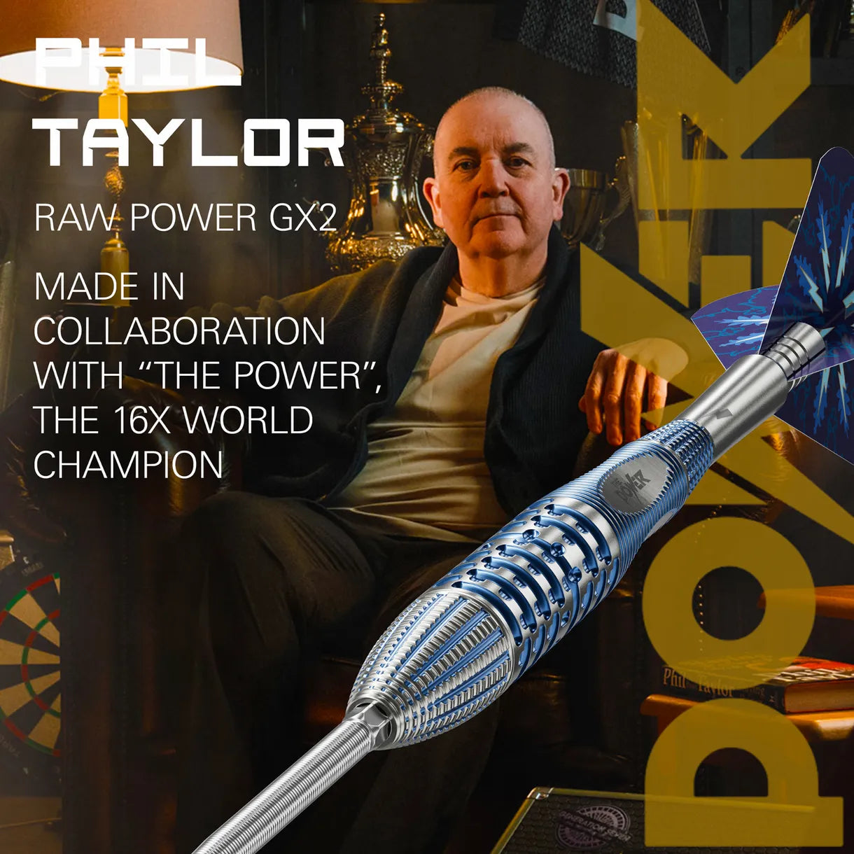 Target Phil Taylor Power Gx2 Swiss Point Steel Tip Darts 95% Tungsten 26g