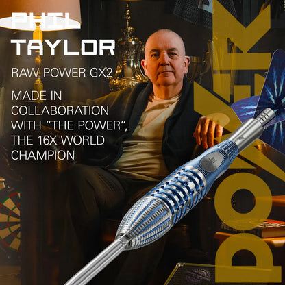 Target Phil Taylor Power Gx2 Swiss Point Steel Tip Darts 95% Tungsten 26g