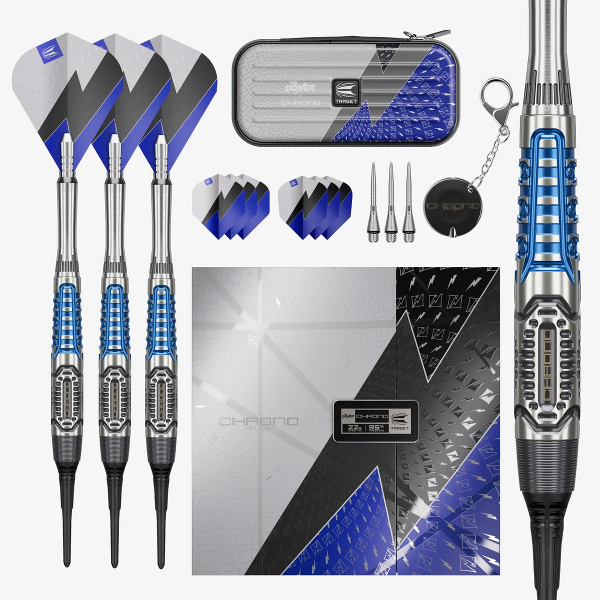 Target Phil Taylor Power Chrono Soft Tip Darts 95% Tungsten 20g