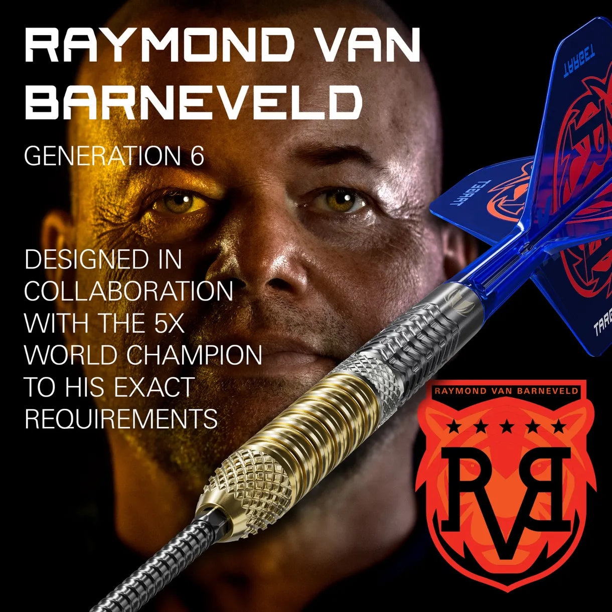 Target Raymond Van Barneveld Gen 6 Swiss Point Steel Tip Darts - 23gm