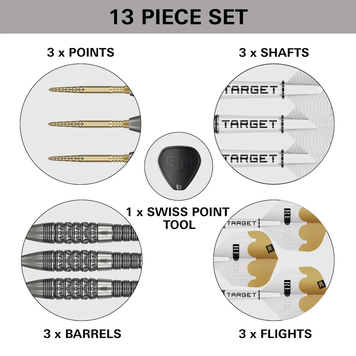 Target Redux 02 Swiss Point Steel Tip Darts - 25gm