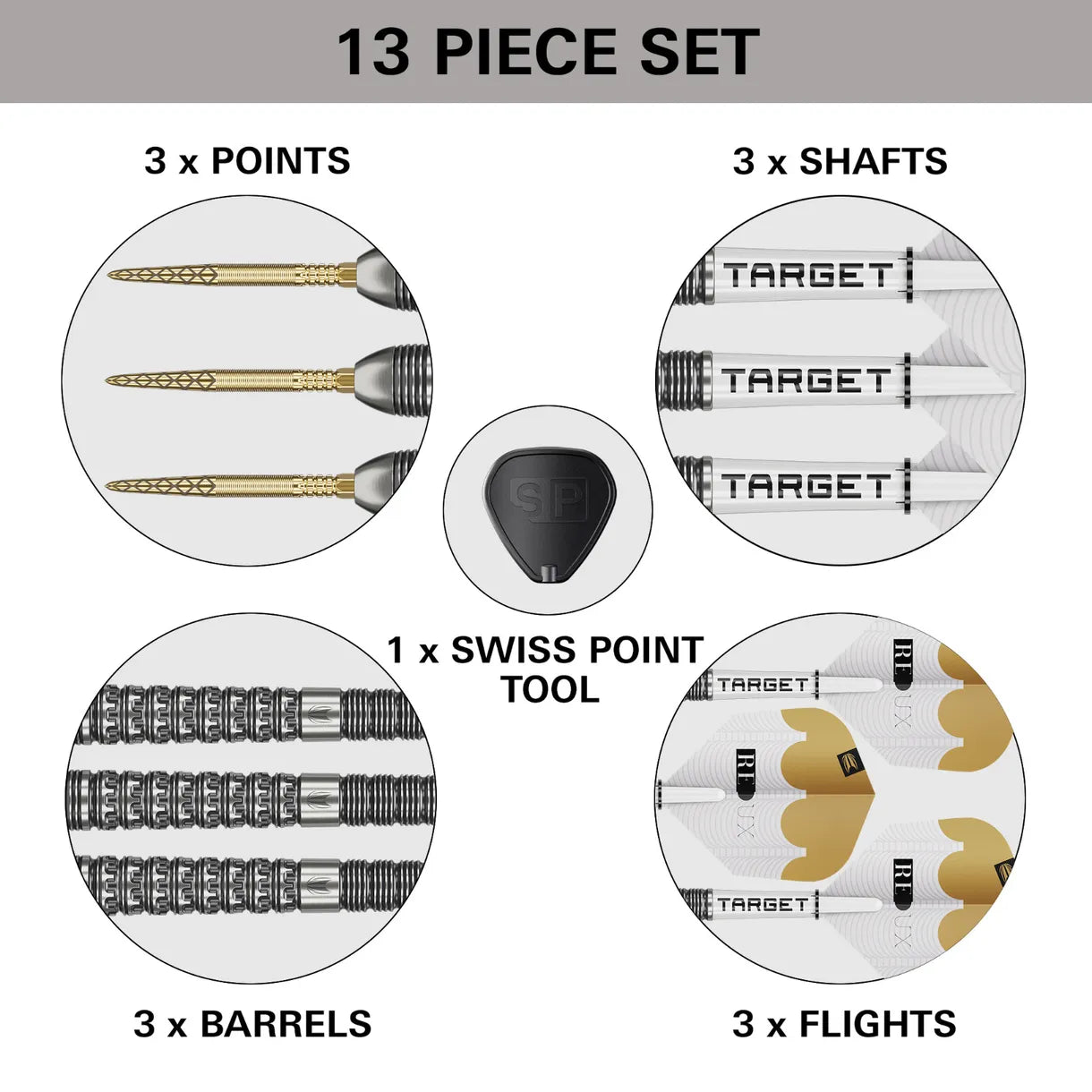 Target Redux 03 Swiss Point Steel Tip Darts - 26gm