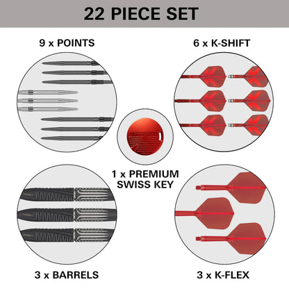 Target Shift Swiss Point Steel Tip Darts 90% Tungsten 23g