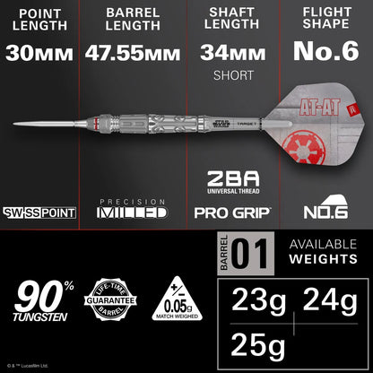 Target Star Wars AT-AT Swiss Point 90% Tungsten Steel Tip Darts - 23gm