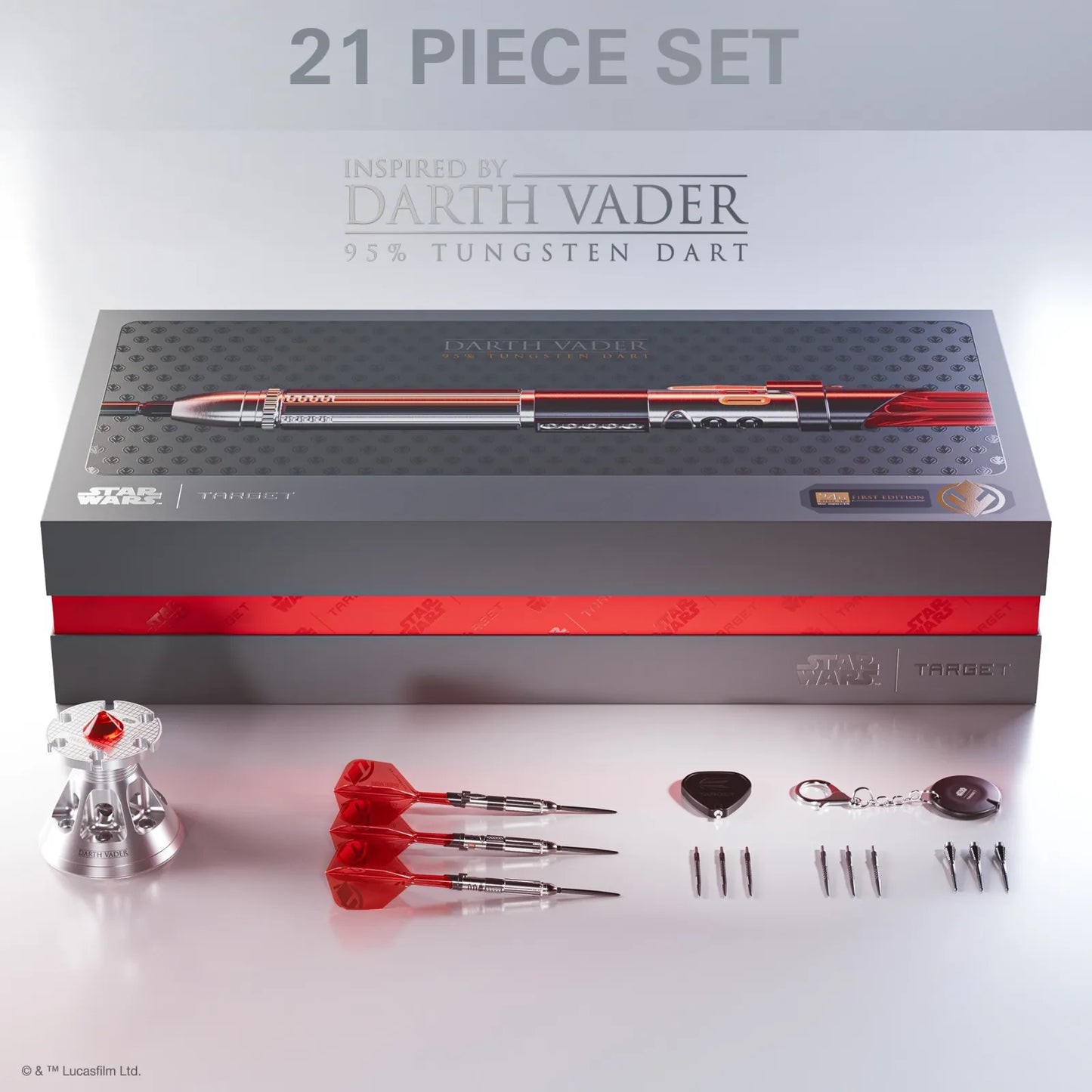 Target Star Wars Darth Vader Lightsaber First Edition Swiss Point 95% Tungsten Steel Tip Darts - 24gm