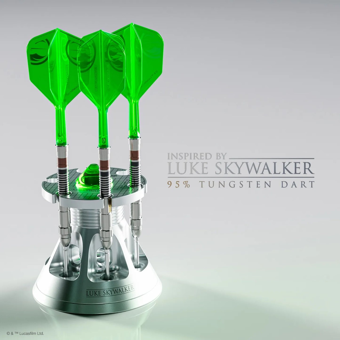 Target Star Wars Luke Skywalker "The Jedi Knight" Lightsaber First Edition Swiss Point 95% Tungsten Steel Tip Darts - 24gm