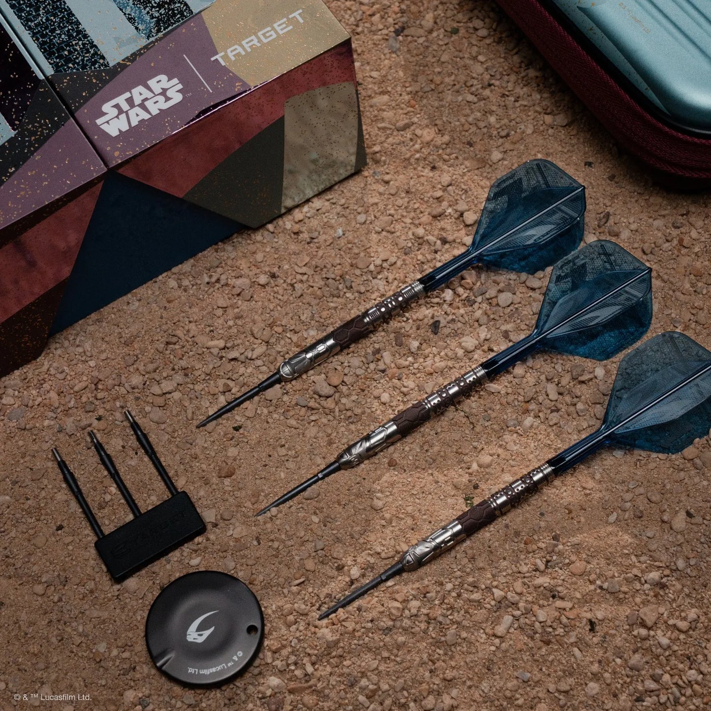 Target Star Wars Mandalorian Swiss Point 95% Tungsten Steel Tip Darts - 22g
