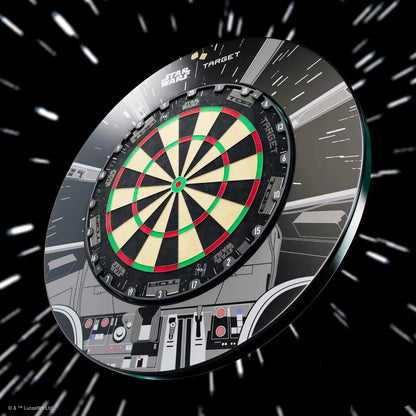 Target Star Wars Millennium Falcon Tor Steel Tip Dartboard And Surround Bundle