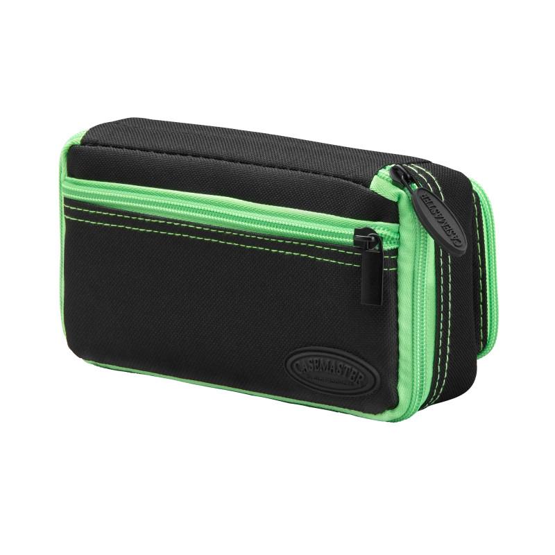 Casemaster Plazma Plus Dart Case Black with Green Trim and Phone Pocket Dart Case