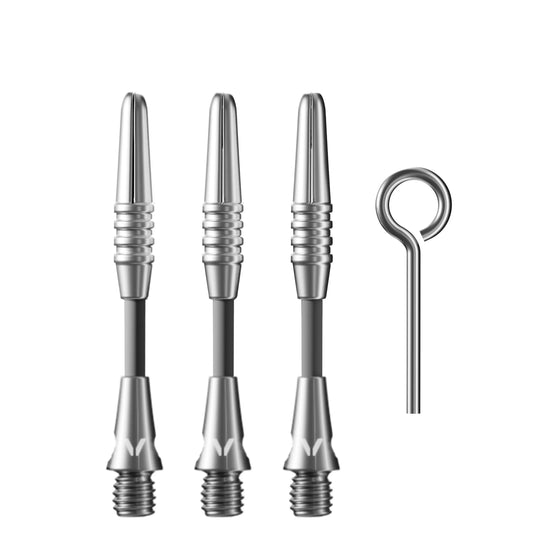 Viper Carbon Fiber Dart Shafts - Short - Silver