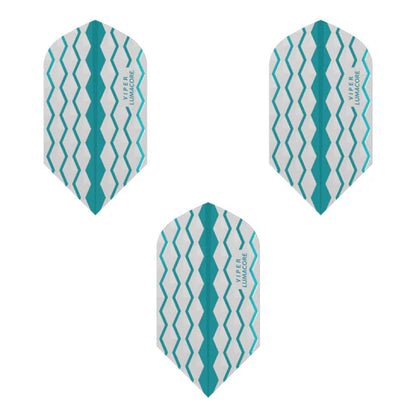 Viper V-100 Flights Lumacore Slim Teal/White Dart Flights