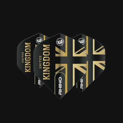 Winmau Rhino Black & Gold Flag - United Kingdom Extra Thick Standard