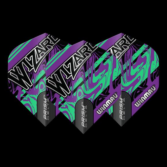 Winmau Specialist Players Prism Delta Wizard Purple & Green Flight Standard