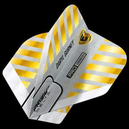 Winmau Specialist Players Prism Delta Daryl Gurney White & Gold Embossed Flight Standard