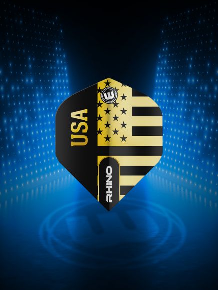 Winmau Rhino Black & Gold Flag - USA Extra Thick Standard